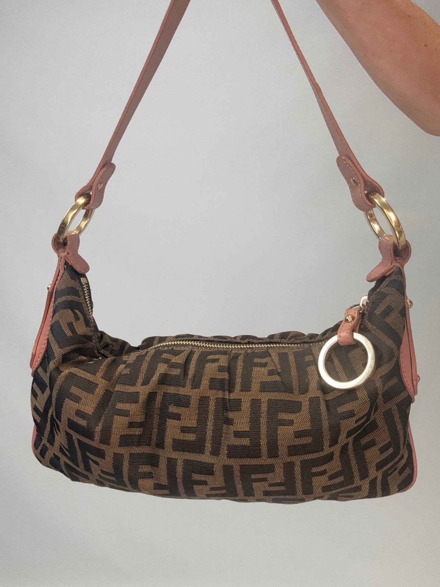 Fendi Zucca Hobo Shoulder Bag