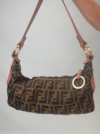 Fendi Zucca Hobo Shoulder Bag
