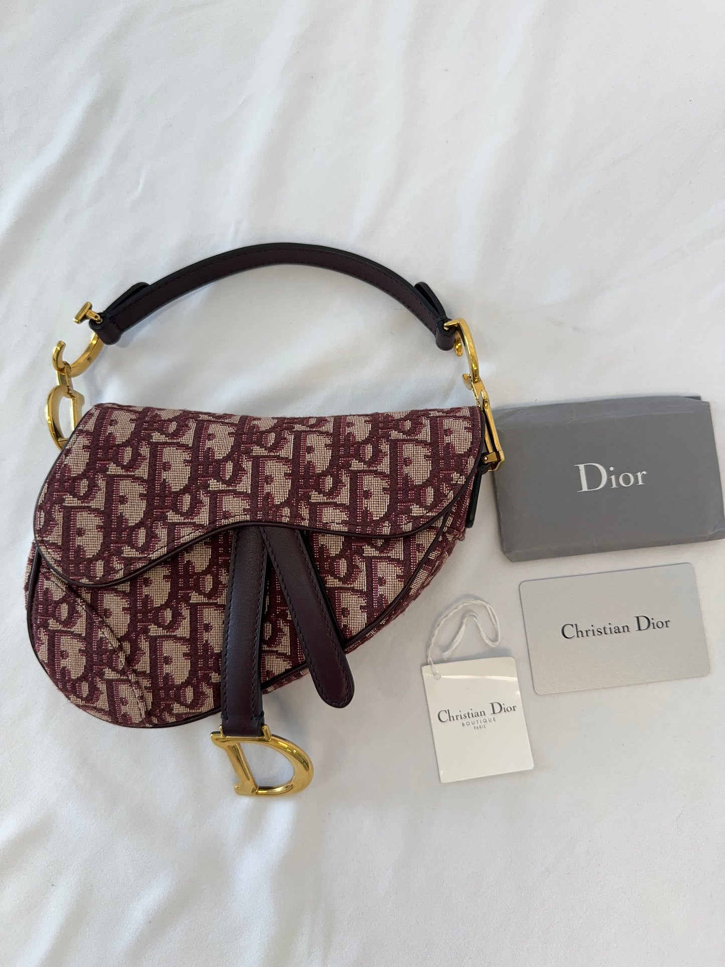 Dior Mini Saddle Bag Red Oblique