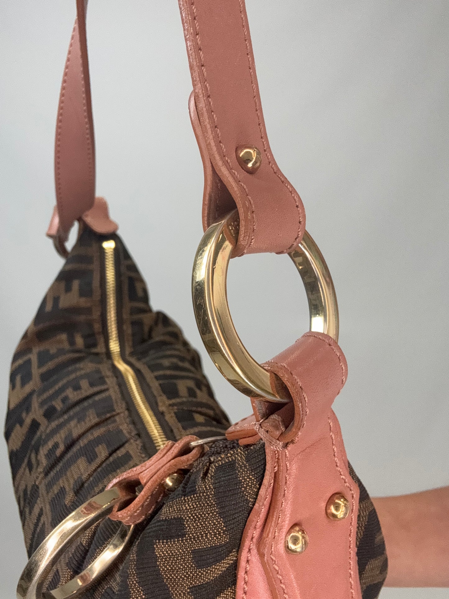 Fendi Zucca Hobo Shoulder Bag