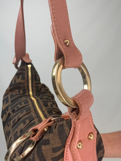 Fendi Zucca Hobo Shoulder Bag