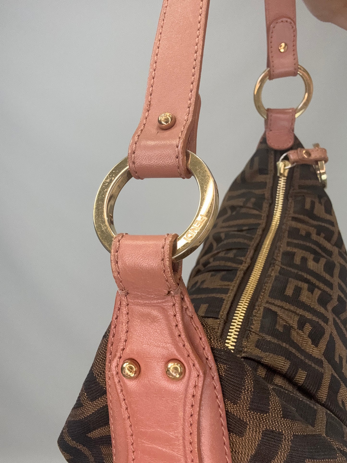 Fendi Zucca Hobo Shoulder Bag