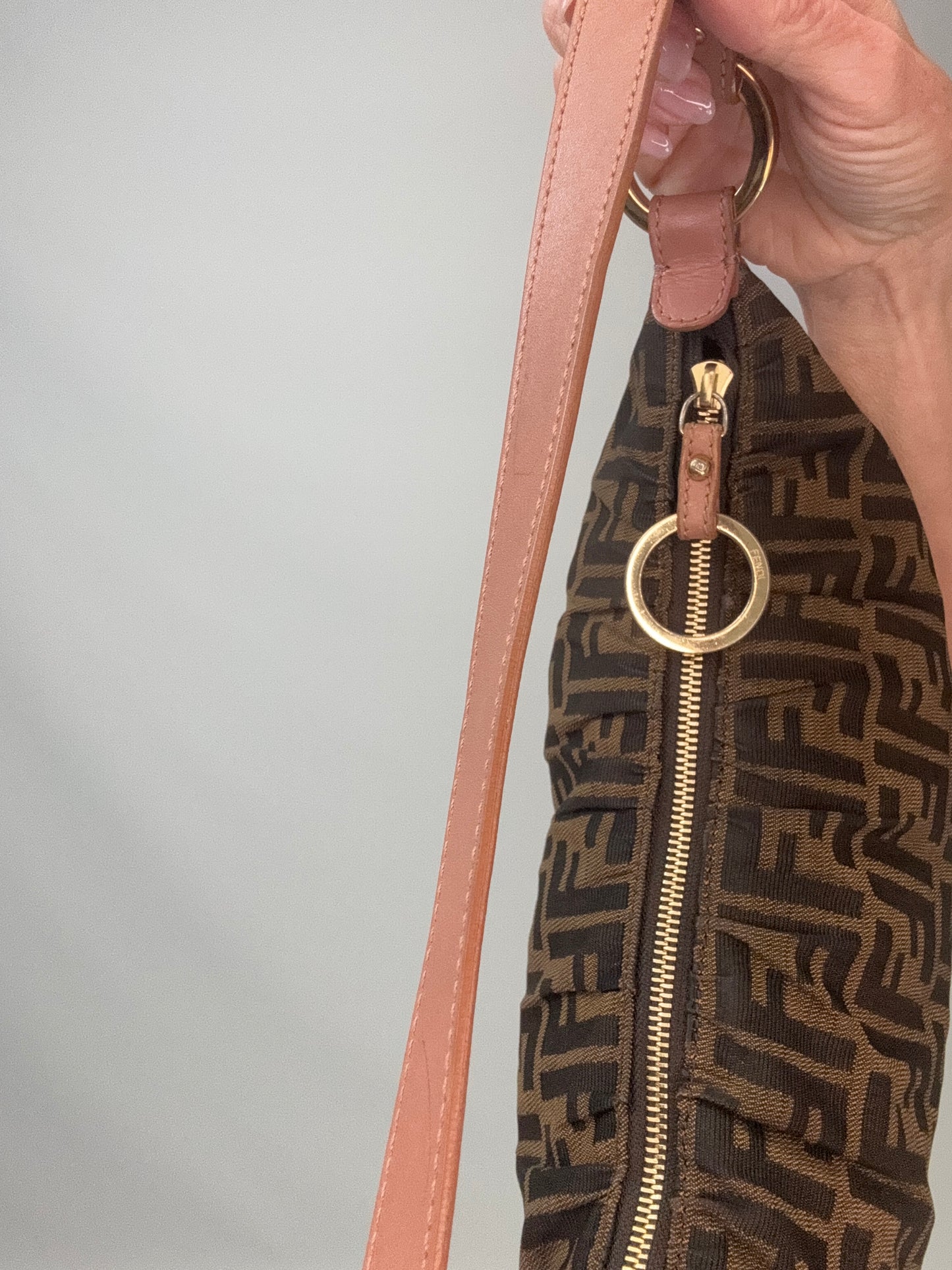 Fendi Zucca Hobo Shoulder Bag