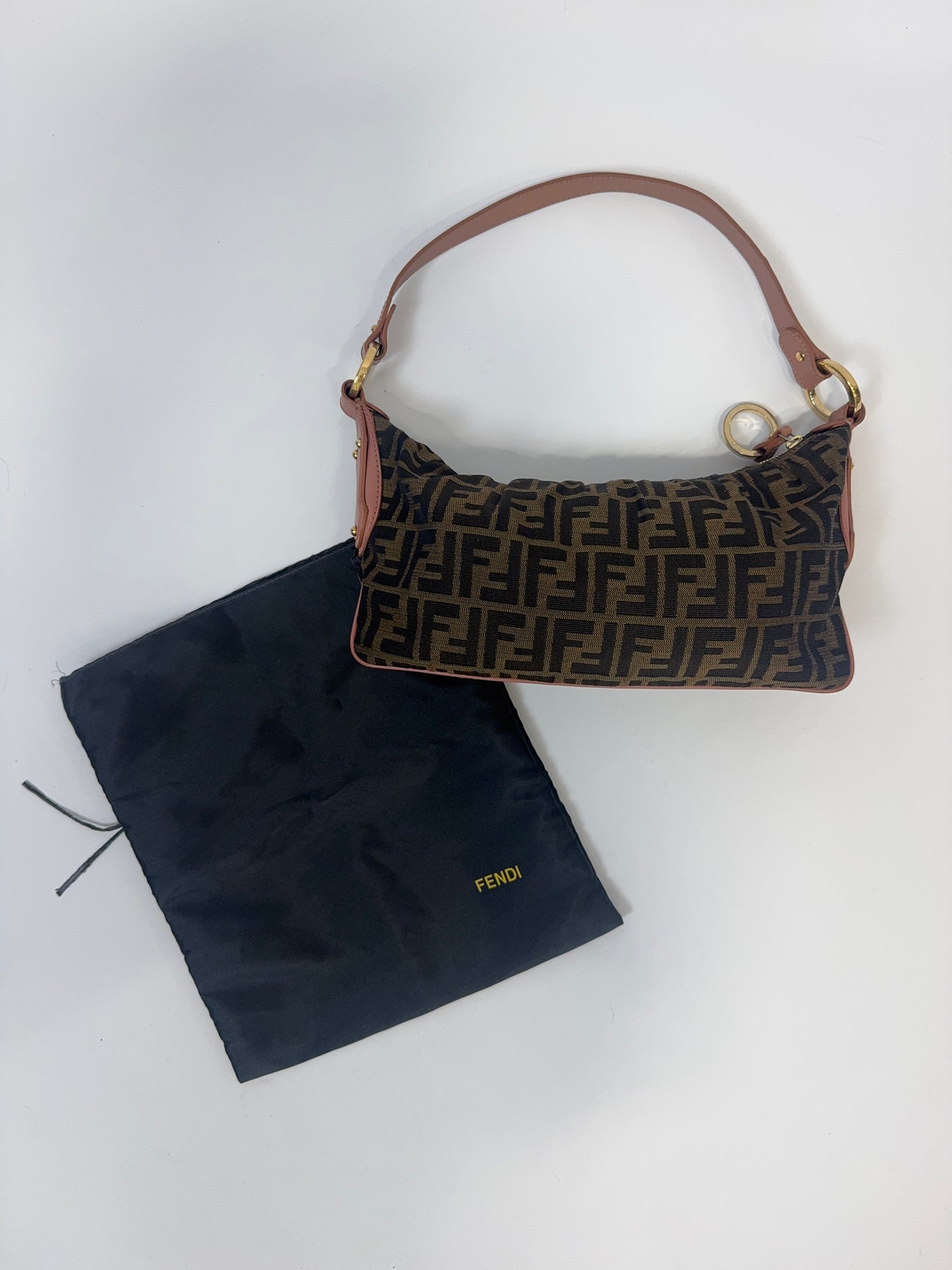 Fendi Zucca Hobo Shoulder Bag