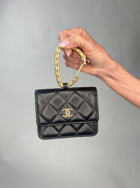 Chanel Jeweled Hook Card Case