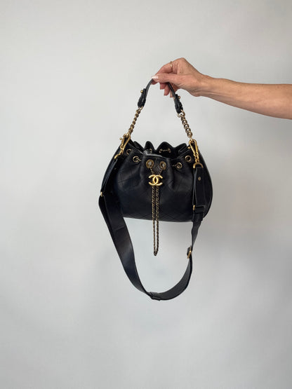 Chanel Quilted Drawstring Bucket