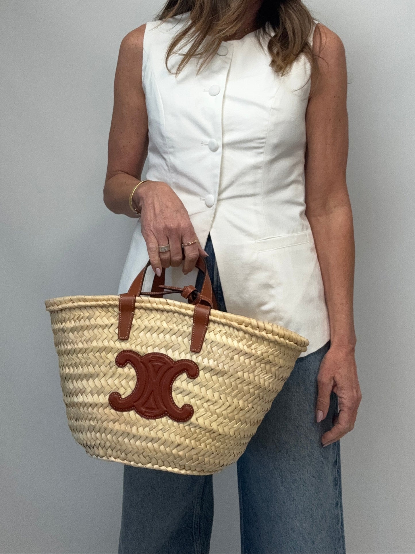 Celine Teen Palm Basket Bag