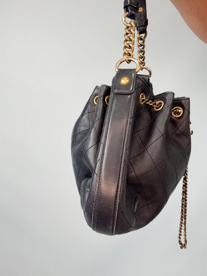 Chanel Quilted Drawstring Bucket