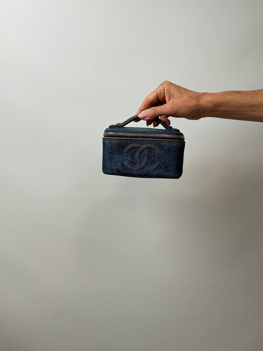 Chanel Blue Denim Vintage Mini Bag