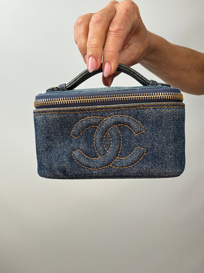 Chanel Blue Denim Vintage Mini Bag