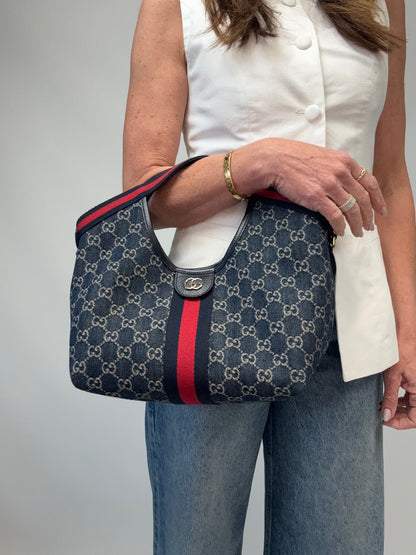 Gucci Giglio Small Tote- Denim