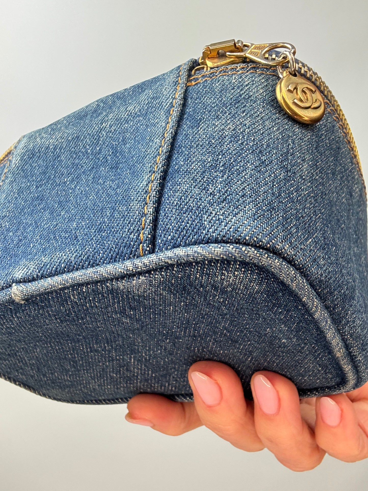 Chanel Blue Denim Vintage Mini Bag