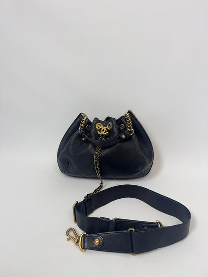 Chanel Quilted Drawstring Bucket