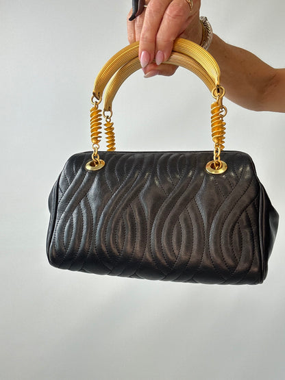 Fendi Vintage 1980s “Pasta” Quilted Leather Top Handle Bag