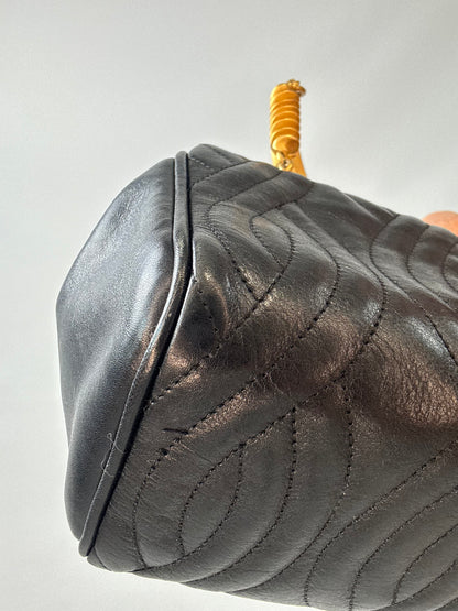 Fendi Vintage 1980s “Pasta” Quilted Leather Top Handle Bag