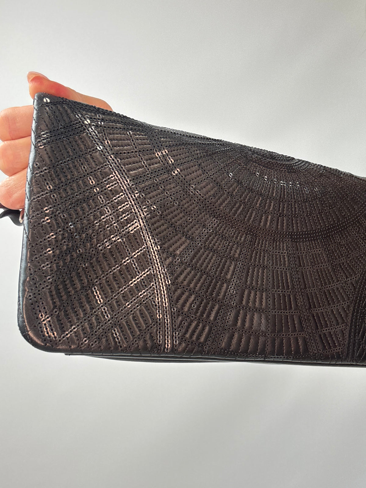 Chanel 2011 Grand Palais Sequin Embroidered Large Flap Clutch