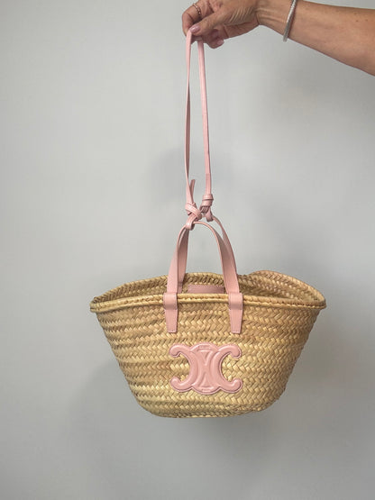 Celine Triomphe Basket Bag Pink