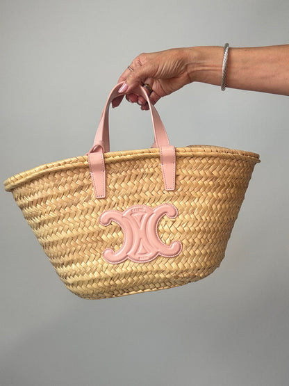Celine Triomphe Basket Bag Pink