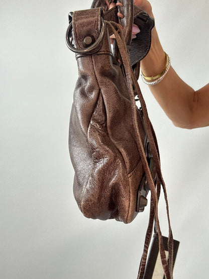 Balenciaga 2008 Classic First Motorcycle Bag — Brown Lambskin