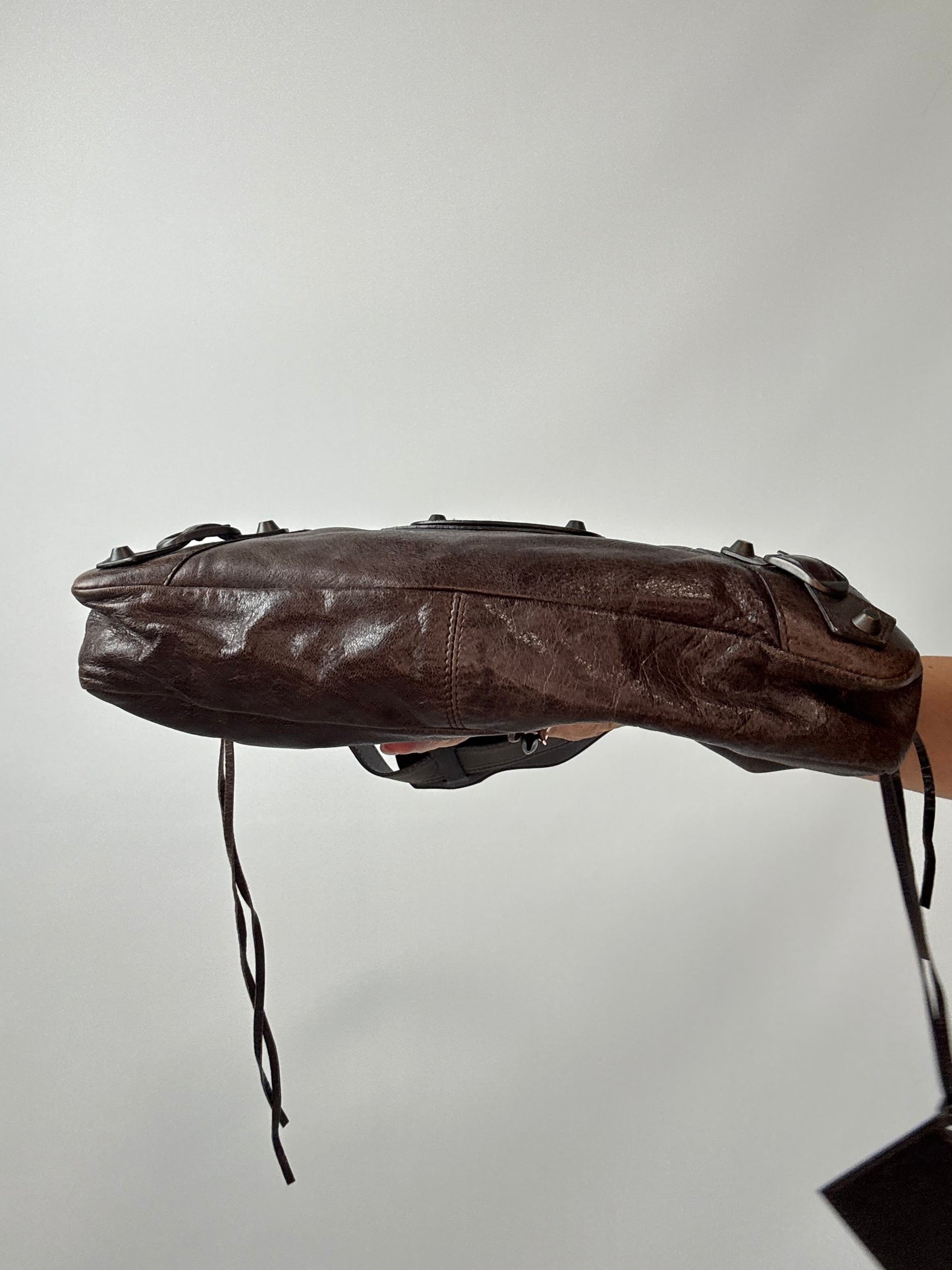 Balenciaga 2008 Classic First Motorcycle Bag — Brown Lambskin