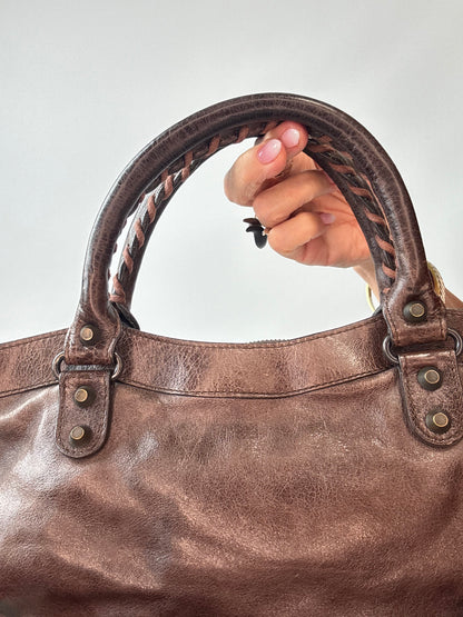 Balenciaga 2008 Classic First Motorcycle Bag — Brown Lambskin