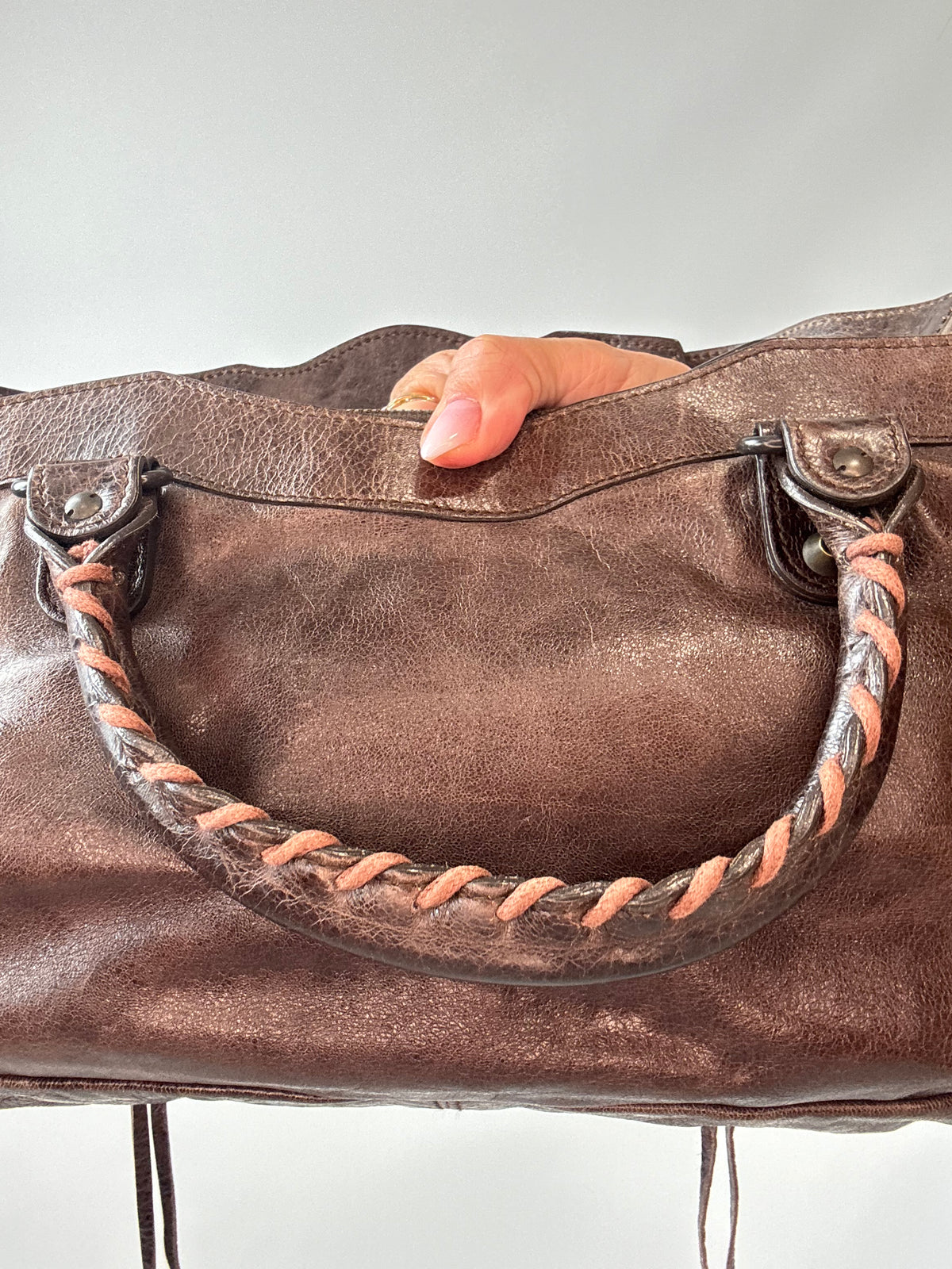 Balenciaga 2008 Classic First Motorcycle Bag — Brown Lambskin