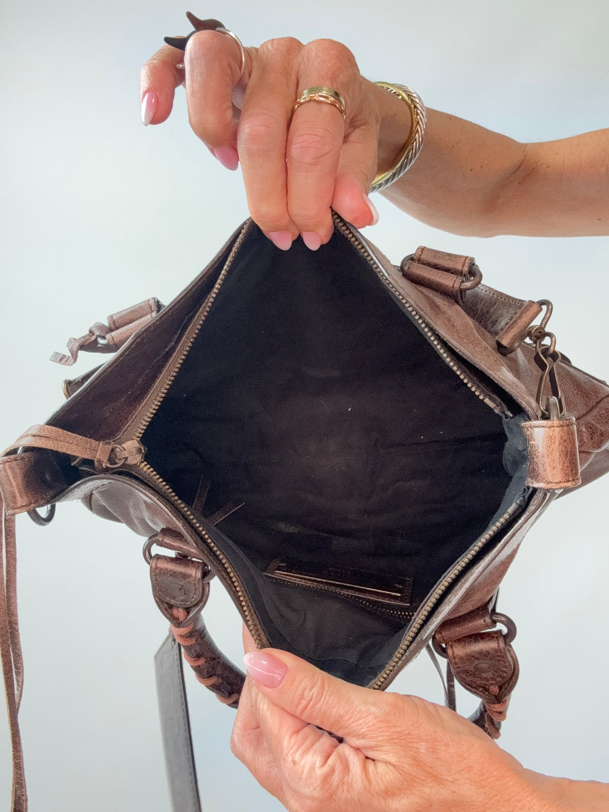 Balenciaga 2008 Classic First Motorcycle Bag — Brown Lambskin