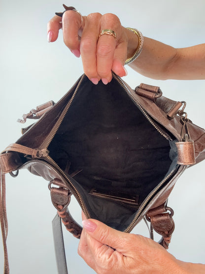Balenciaga 2008 Classic First Motorcycle Bag — Brown Lambskin
