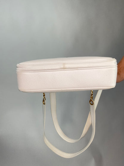 Chanel Rare Caviar Double Sided White Tote