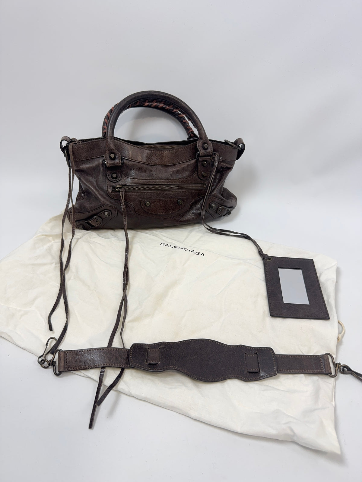 Balenciaga 2008 Classic First Motorcycle Bag — Brown Lambskin