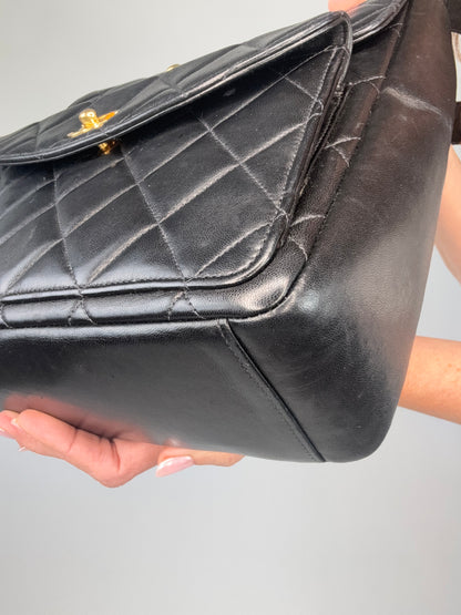 Chanel Vintage Double Turnlock Ulta Rare Lambskin Bag