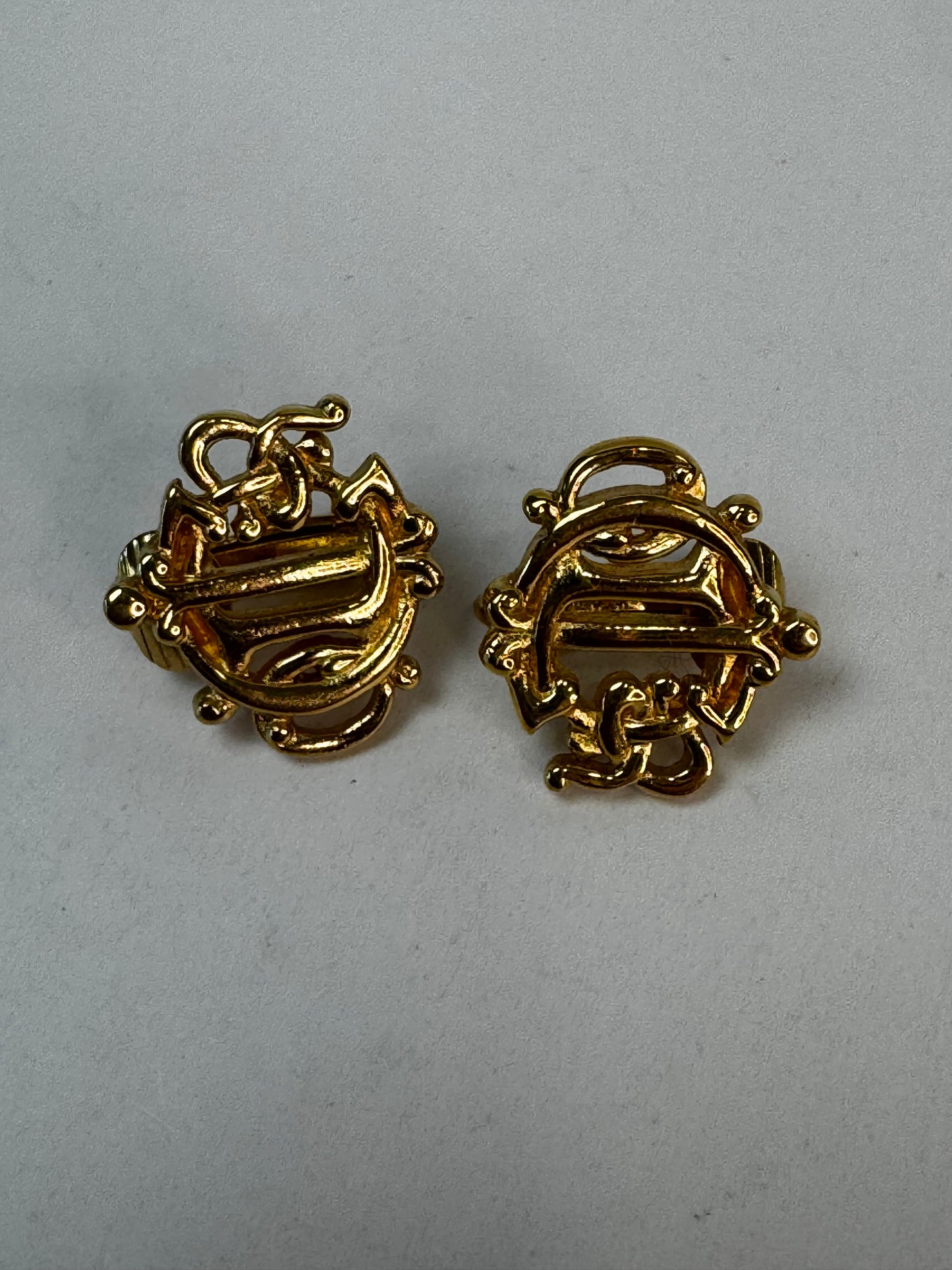 Christian Dior Vintage Logo Earrings