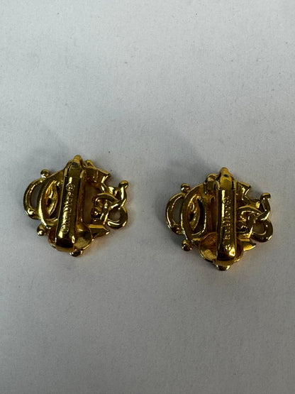 Christian Dior Vintage Logo Earrings