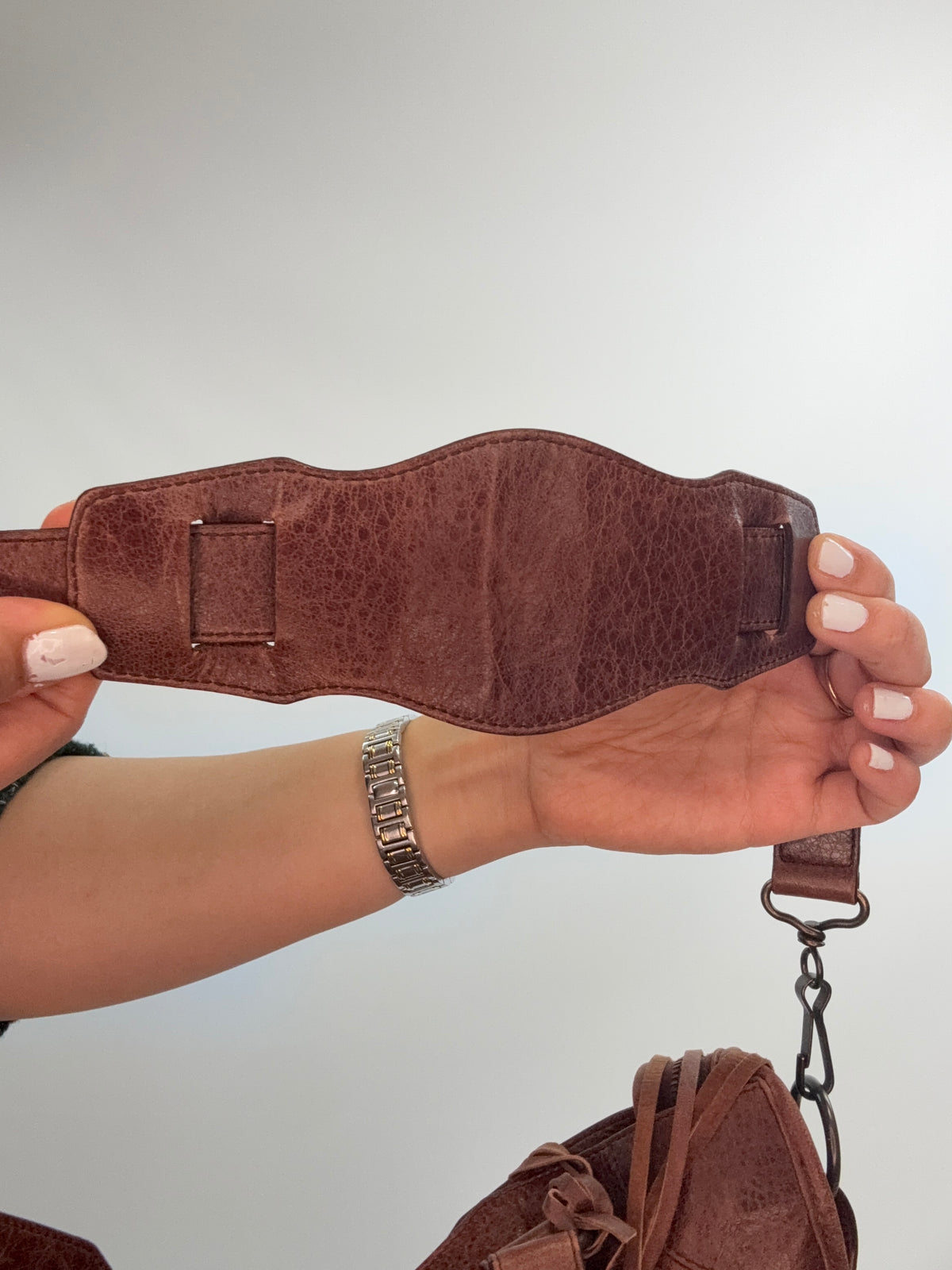 Balenciaga Classic City Leather Bag — Reddish Brown.