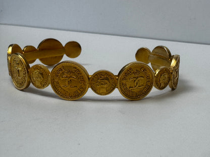 Chanel Rare Vintage Coin Cuff