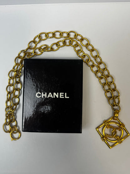 Chanel Vintage Diamond CC Pendant