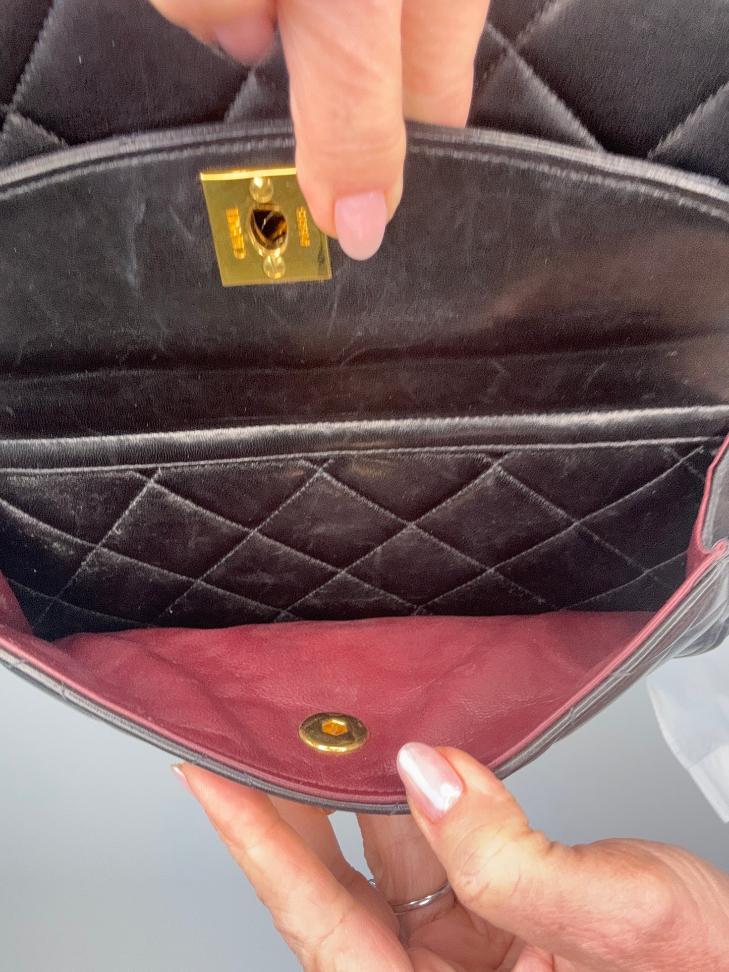 Chanel Vintage Double Turnlock Ulta Rare Lambskin Bag
