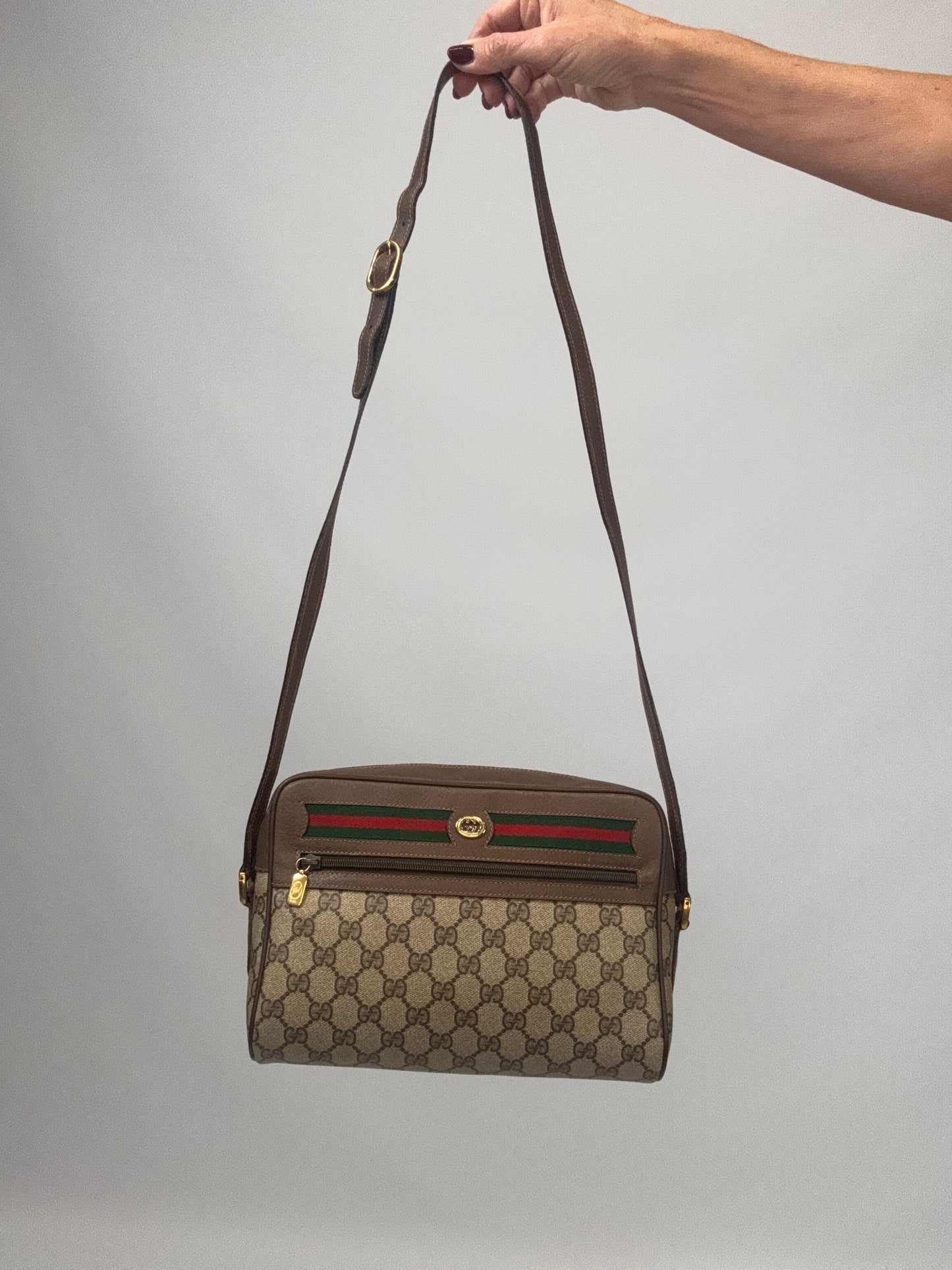 Gucci GG Supreme Web Sherry Line Crossbody - Vintage