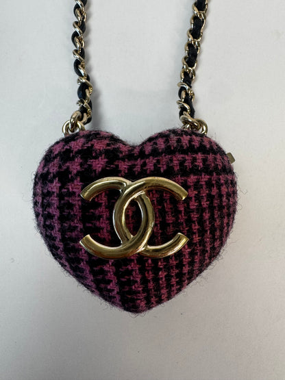 Chanel Tweed Heart Locket