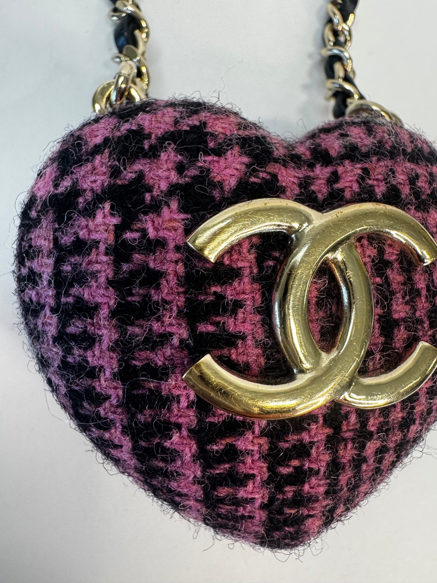Chanel Tweed Heart Locket