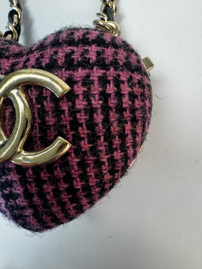 Chanel Tweed Heart Locket