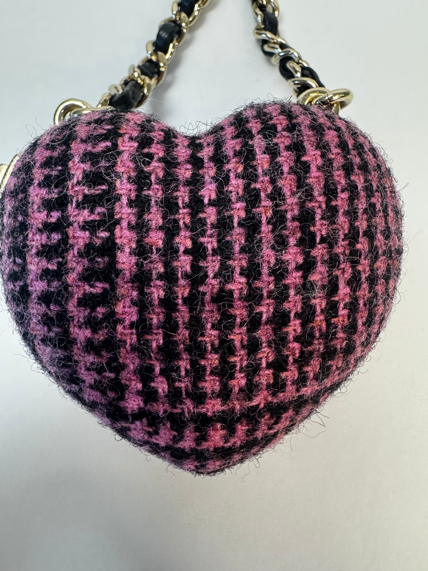 Chanel Tweed Heart Locket