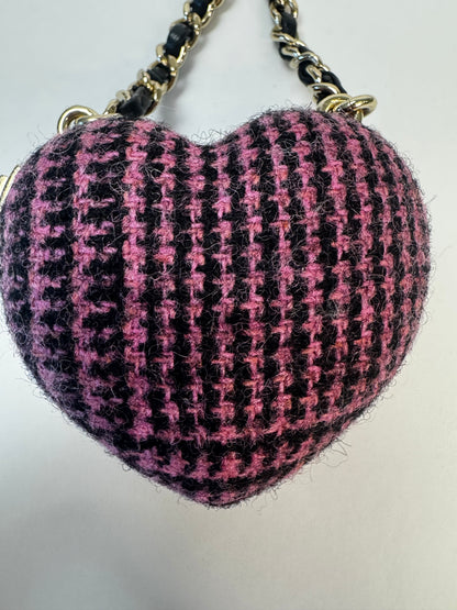 Chanel Tweed Heart Locket
