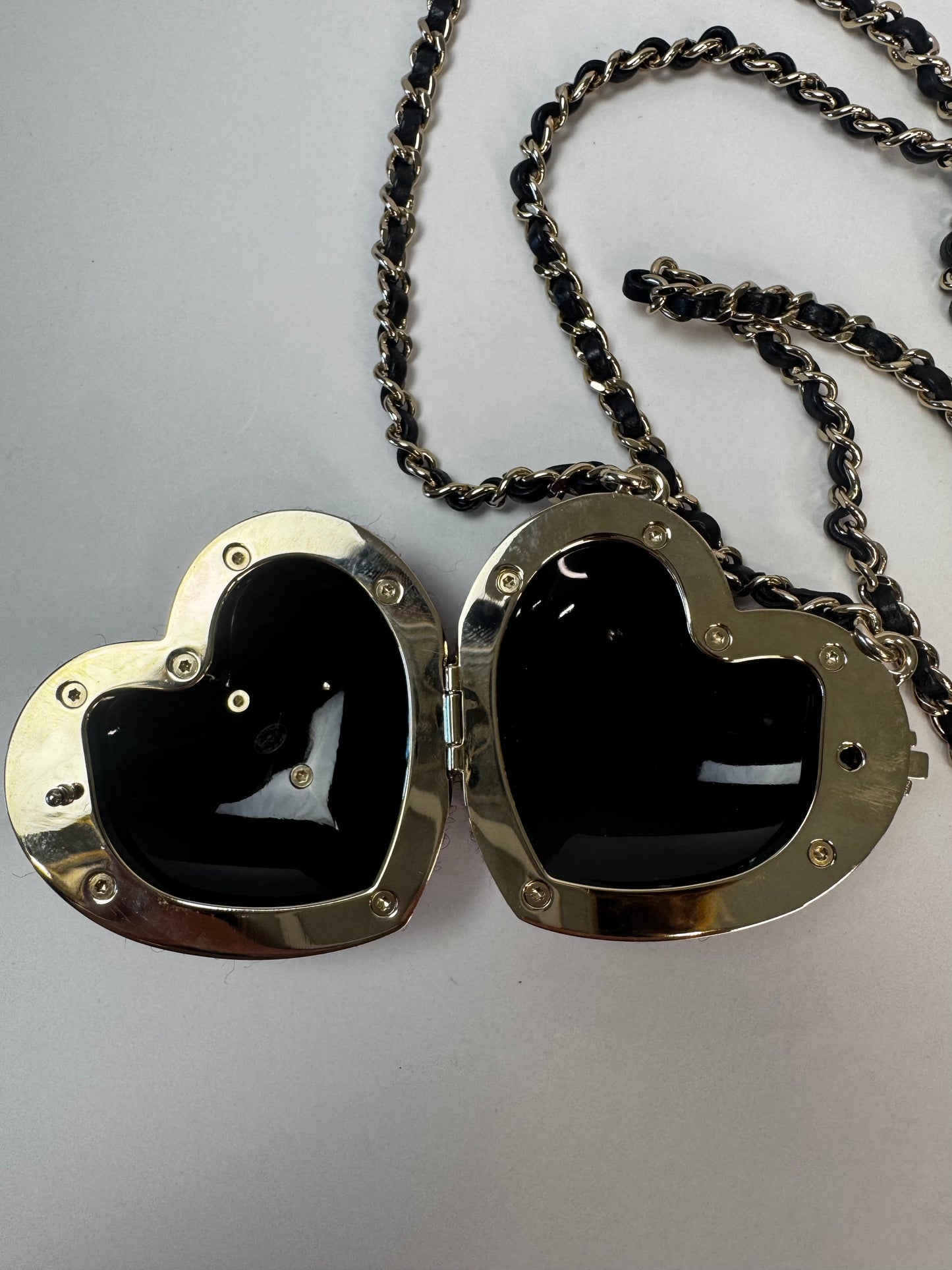Chanel Tweed Heart Locket