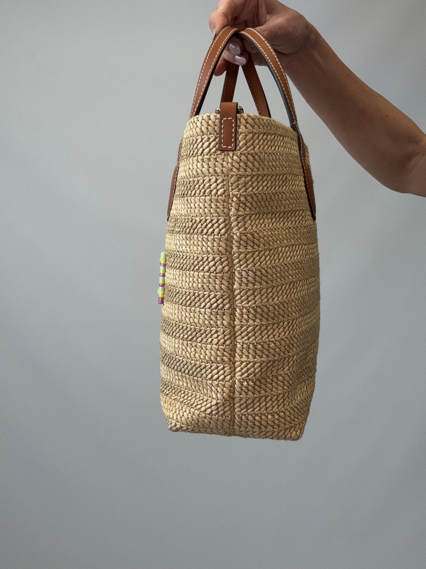 Gucci Logo Raffia Tote