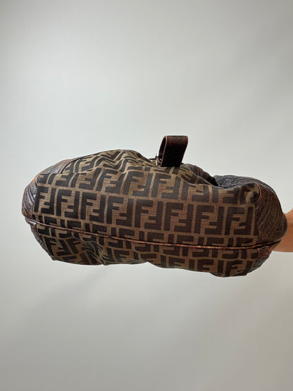 Fendi Vintage Zucca Tortuga Spy Bag — Brown