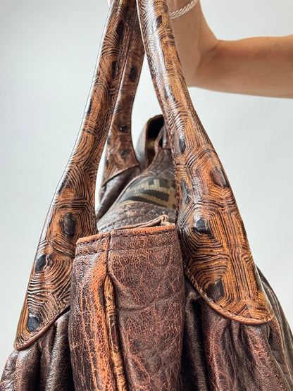 Fendi Vintage Zucca Tortuga Spy Bag — Brown