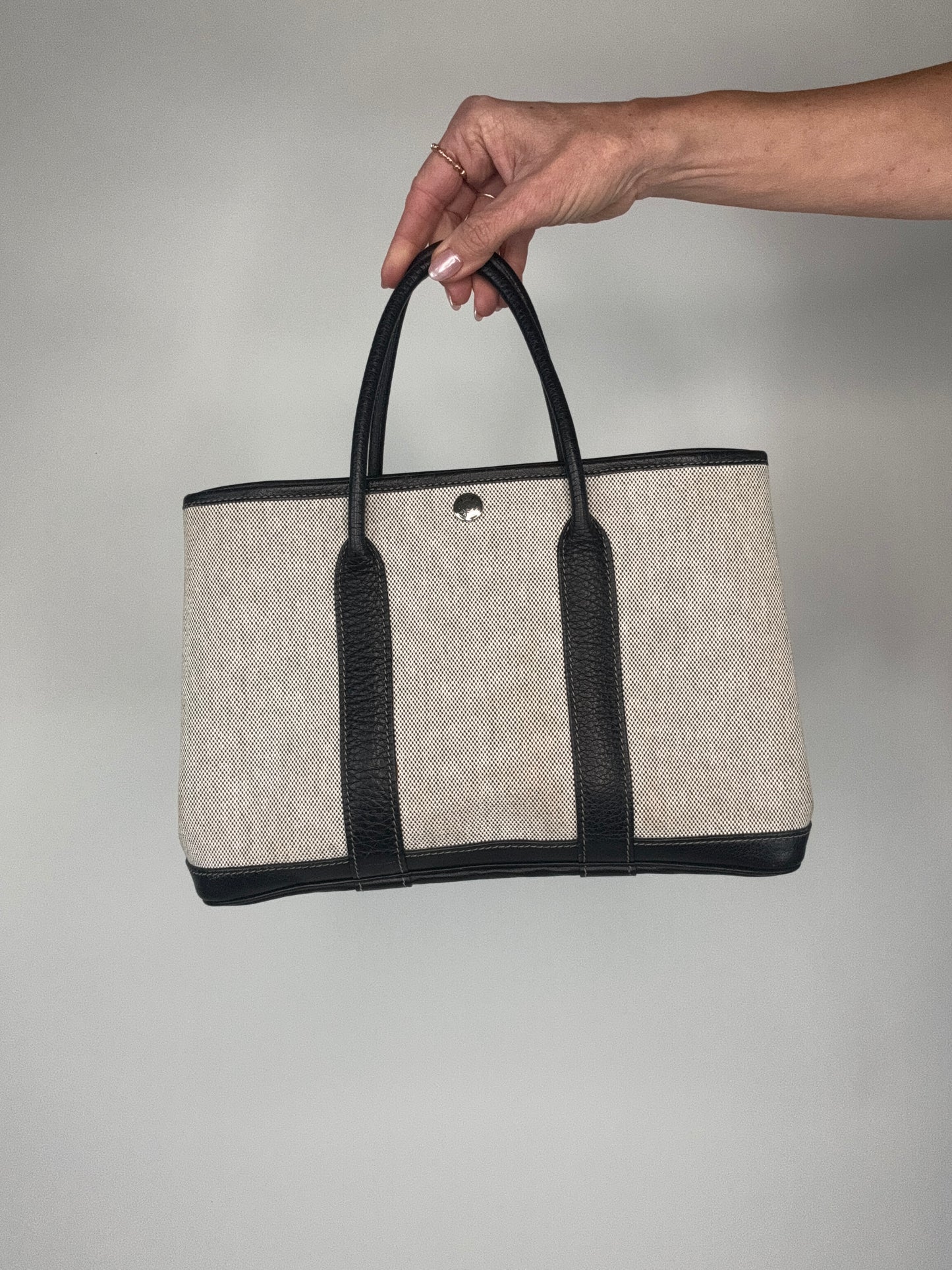 Hermes 30 TMP Garden Party Black Biege