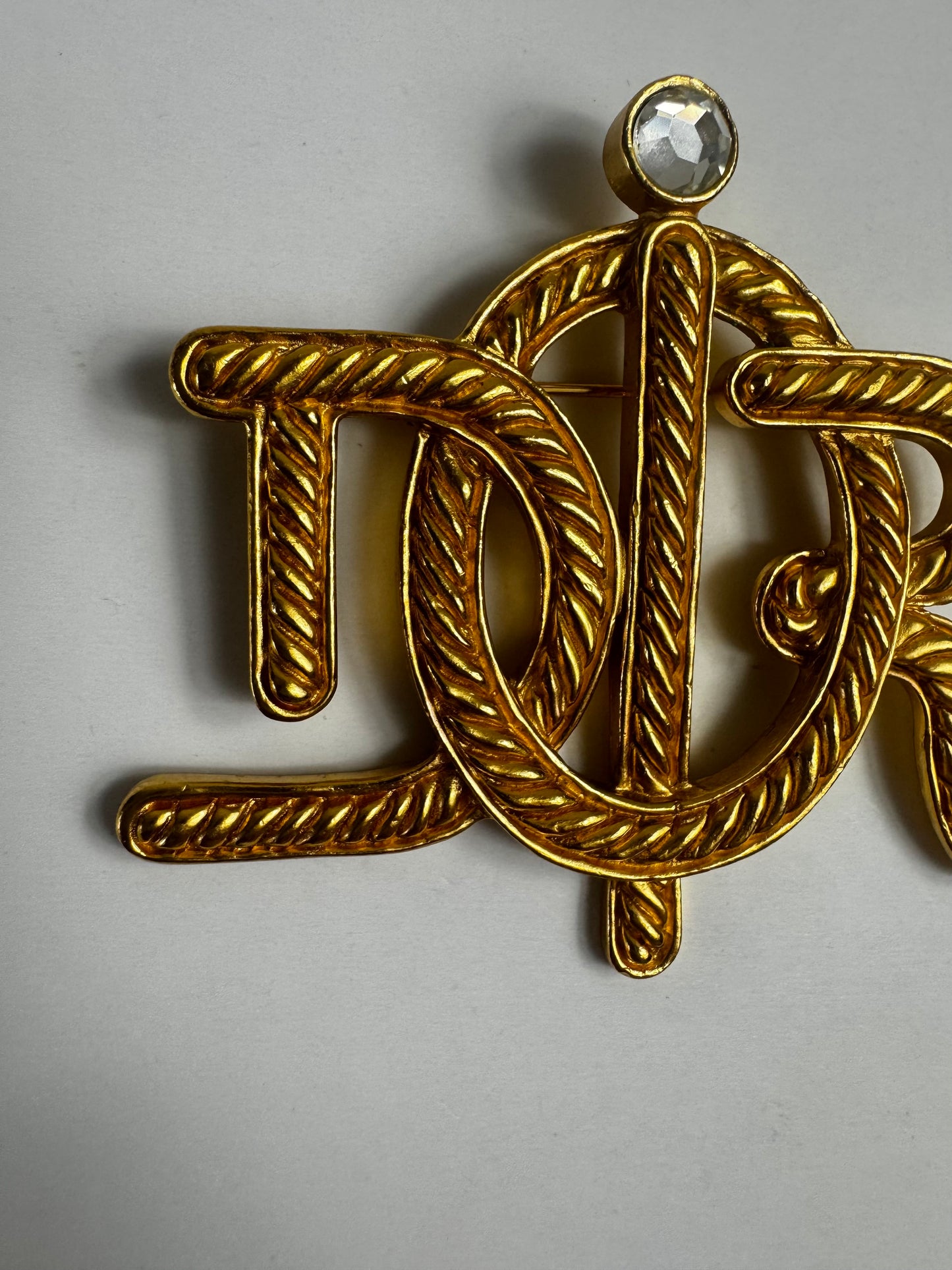 Dior Vintage Interlock Brooch