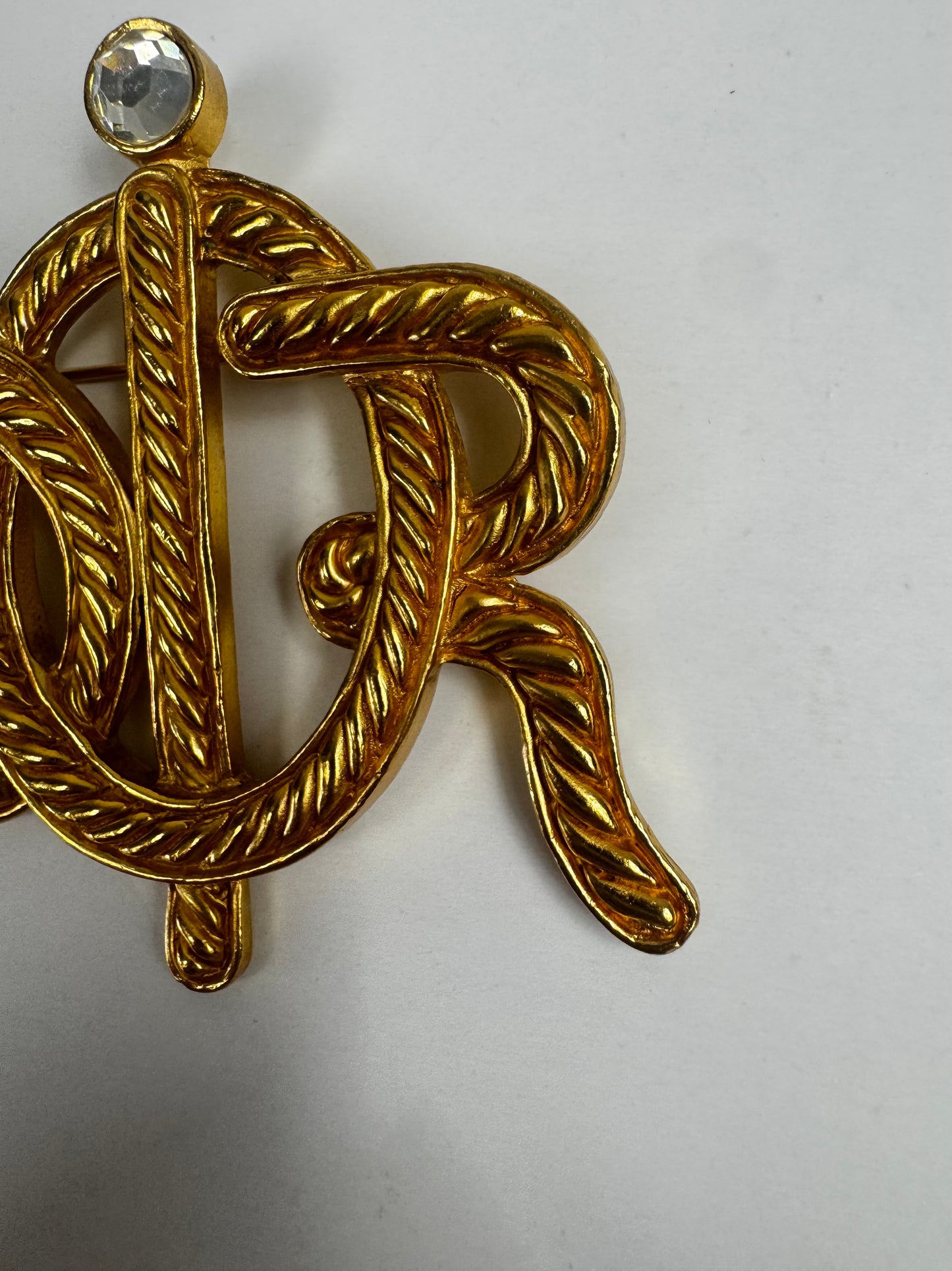 Dior Vintage Interlock Brooch